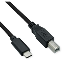 ROLINE USB 2.0 Typ C Kabel, C - B, ST/ST, 3 m