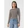 Comma, Gestreiftes Longsleeve mit dezentem Glitzergarn - braun|weiß - 36