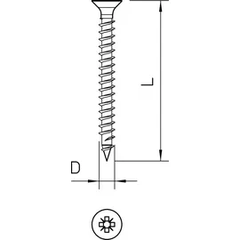 OBO Bettermann Sprintschraube Senkkopf 4 x 30 mm 200 Stück