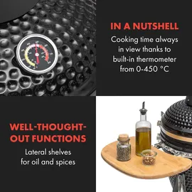 Klarstein Holzkohlegrill Queensize Kamado-Grill schwarz