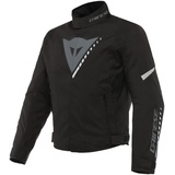 Dainese Veloce D-Dry Jacket, 4 Jahreszeiten Motorradjacke Herren, Atmungsaktiv und Regenfest, mit Herausnehmbarem Thermofutter, Motorrad Jacke Leicht und Bequem, Schwarz/Grau/Weiß