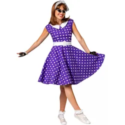 Rock and Roll Kostüm für Damen violett - 38