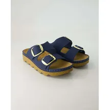 ROHDE Damen Pantolette Leder Zweischnaller mit Plateausohle Alassio 6229, Größe:37 EU,