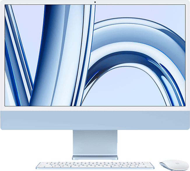 APPLE iMac (2023), All-in-One PC mit 23.5 Zoll Display, Apple M3 Chip, 8 GB RAM, 10-Core GPU, 512 SSD, Blau