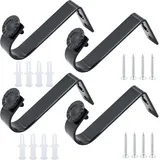 Deckenhalterungen Für Gardinenstange, Gardinenstangenhalterung, Schwarze Wandhalterung, Halterungen Für Gardinenstangen, Innendurchmesser 22 Mm