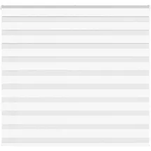 vidaXL Doppelrollo Zebrarollo 160 x 100 cm Weiß