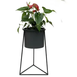DanDiBo Ambiente Blumenhocker mit Topf 45 x 45 cm Schwarz