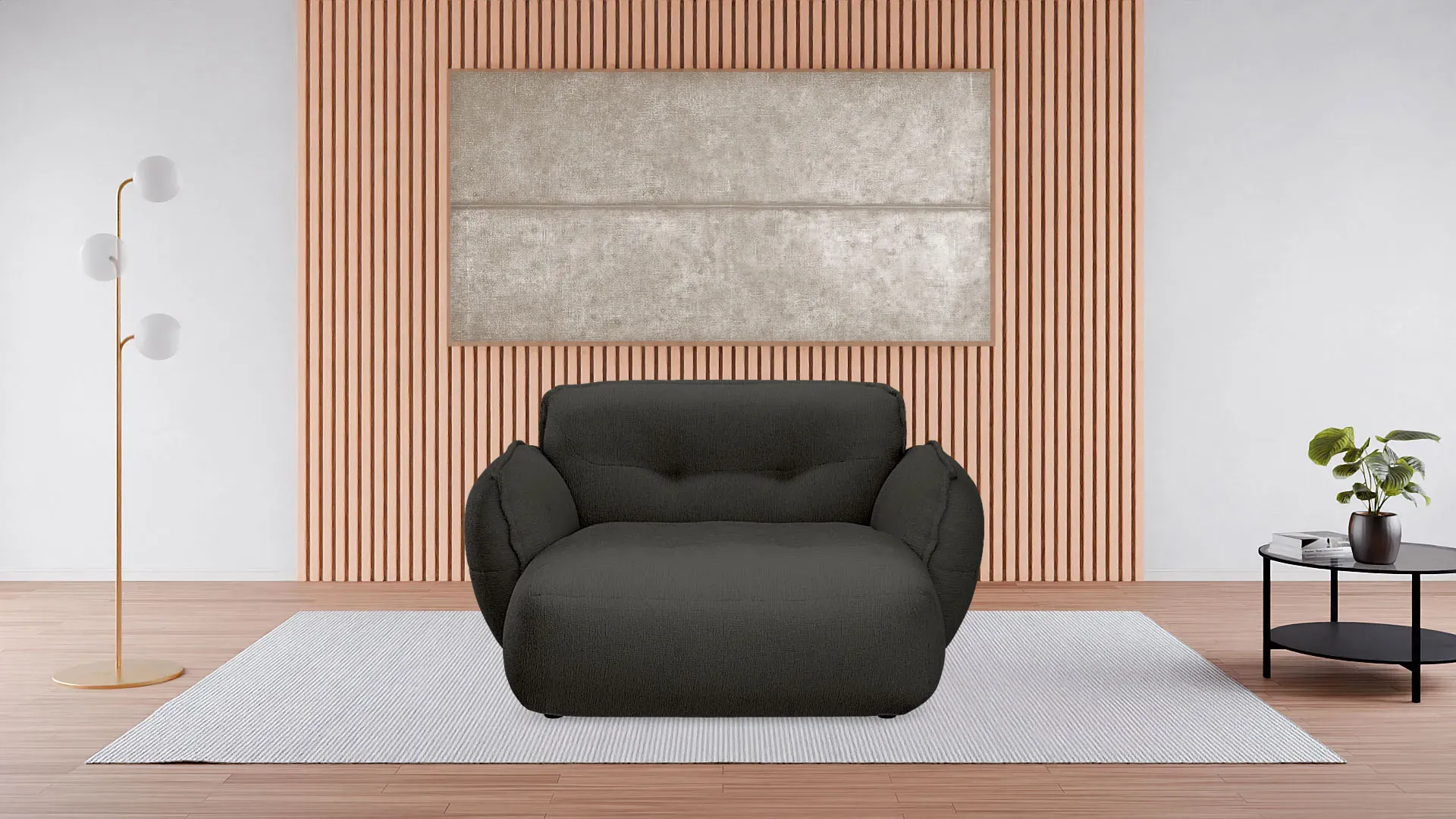 Chaiselongue BETYPE "Be Fluffy" Sofas Gr. B/H/T: 182 cm x 87 cm x 184 cm, Chenille, grau (anthracit) Softes Sitzgefühl, moderne Kedernaht, hochwertiger Bezug