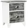 vidaXL Nachtschrank Grau und Weiß 38 x 28 x 45 cm Paulownia-Holz