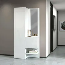 Dmora Eingangsmöbel Vinicio 90 x 35 x 190 cm Weiß