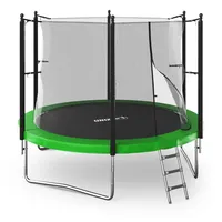 Unix Line R Outdoor Trampolin 183/244/305/366 - Komplettset mit Leiter Innen-& Sicherheitsnetz - CE Zertifiziert - Kinder Gartentrampolin robust & wetterfest bis,150kg belastbar