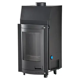 HS Flamingo Kamineinsatz AQUAFLAM 12 Panorama 12 kW mit Wärmetauscher Schwarz