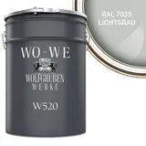 WO-WE Fassadenfarbe Nano Fassadenfarbe Außen Mauerfarbe Aussenfarbe W520, 0,75-20L, Hausfassaden grau