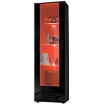 komodee Vitrine Alessandria 60 x 42 x 192 cm Schwarz