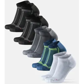 Danish Endurance Long Distance Sportsocken 3-Paar Blau/Grau/Grün/Schwarz 39-42