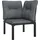 vidaXL Garten-Eckstuhl 58 x 59,5 x 68 cm schwarz/grau mit Kissen