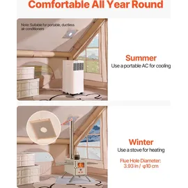 Vevor Aufblasbare Zelte für Camping 4x3x2 m, 5–8 Personen, 300D Oxford Glamping-Zelt mit Ofenanschluss, Handpumpe 2 Türen & 4 Netzfenstern, inkl. Aufbewahrungstasche für einfachen Transport