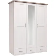 Begabino Kleiderschrank Luca 148 x 201 x 62 cm Pinie Weiß/Trüffel