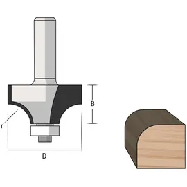 Famag Radiusfräser ohne Falz - 31,8 / 9,5 / 16.000
