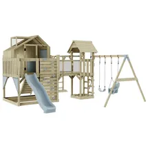 OUTDOORTOYS Spielturm Knut Holz Eisblau