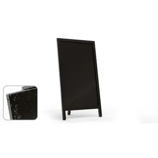 ALLboards Kundenstopper wasserfest, Schwarz Aufsteller mit Kreidefläche, einseitig 78×44 cm, Werbeaufsteller