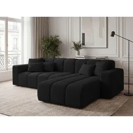 GRAINGOLD Ecksofa Nork Schwarz Rechts