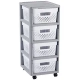 Curver Infinity Regal 4 Schubladen 4 x 11 L cm Weiß