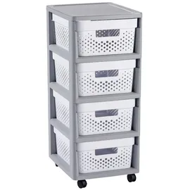 Curver Infinity Regal 4 Schubladen 4 x 11 L cm Weiß