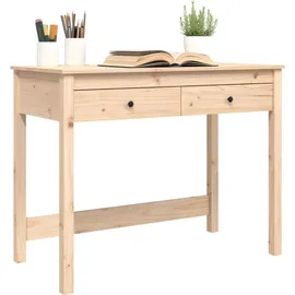 vidaXL Schreibtisch Kiefer massiv / Braun