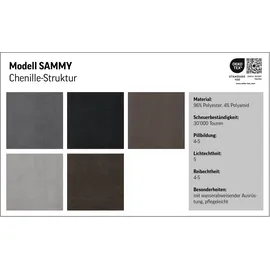 Cotta Ecksofa Sammy L-Form, mit Kopfteilverstellung, wahlweise mit Bettfunktion & Bettkasten grau