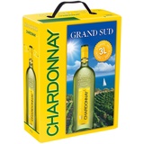 Grand Sud Chardonnay - Sortentypischer Trocken Weißwein - Großpackungen Wein Bag in Box 3l (1 x 3 L)