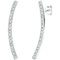 Elli Tropfen Geo Trend Kristalle 925 Sterling Silber Creolen   Damen 