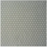 SCHÖNER LEBEN. Stoff Tischdeckenstoff Meterware Wachstuch beschichtete Baumwolle grau weiß, abwaschbar grau