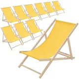ECD Germany Sonnenliege 117 x 52 x 83 cm Gelb