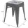 Mendler Hocker HWC-A73 Metall 39 x 46 x 39 cm Rot