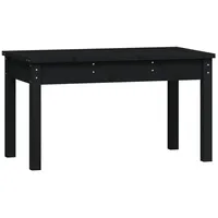 Furnicato Gartenbank Schwarz 80x44x45 cm Massivholz Kiefer