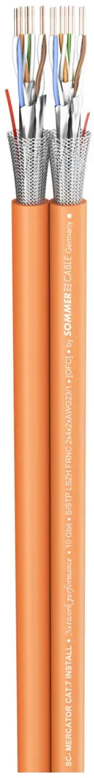 DMX & Power SC-Mercator CAT.7 DUPLEX; 2 x CAT.7; FRNC; 17 x 8,5 mm; orange; Dca