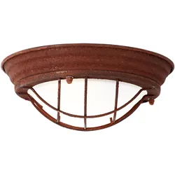 Brilliant Wand/Deckenleuchte Typhoon rost Industriell E27  Ø29cm