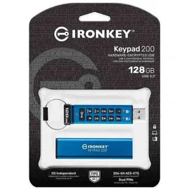Kingston IronKey Keypad 200 Verschlüsselter USB-Stick Metall USB 3.2 Gen1