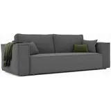 idohome Schlafcouch Cord 3-Sitzer Silber