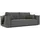 idohome Schlafcouch Cord 3-Sitzer Silber