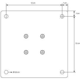 ML-Design Tischbeine Dunkelgrau, Stahl 8x8 cm