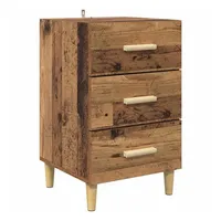 VidaXL Nachttisch mit Schubladen Altholz 40 x 40 x