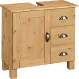 Home Affaire Waschbeckenunterschrank »Oslo«, Kiefer, 1 Tür und 3 Schubkästen, Breite 60 cm, Höhe 55 cm, beige