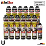 Brandschutzschaum B1 Bauschaum 12x750ml 1x Reiniger Pistolenschaum Montageschaum