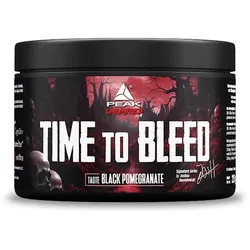 PEAK Time to Bleed - 225g  - Geschmack Black Pomegranate I 15 Portionen I Pre-Workout Booster für Fokus, Konzentration & Energie I mit Zynamite®, Cognizin® und enXtra I erhöhter Koffeingehalt
