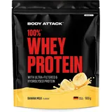 Body Attack 100% Whey Protein Banane Milch Pulver 900 g