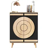 Okwish Schuhschrank 76 x 98,5 x 37 cm geschlossen / schwarz