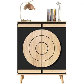 Okwish Schuhschrank 76 x 98,5 x 37 cm geschlossen / schwarz