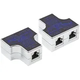 Good Connections Modular T-Adapter - 1x RJ45-Buchse an 2X RJ45-Buchse - Belegung 1:1